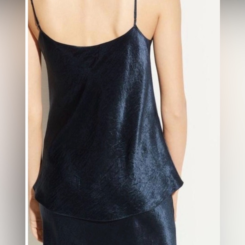 Vince Satin Cami – Coastal Midnight Blue – Size M – NWOT Minimalist Luxe Top - Picture 3 of 10